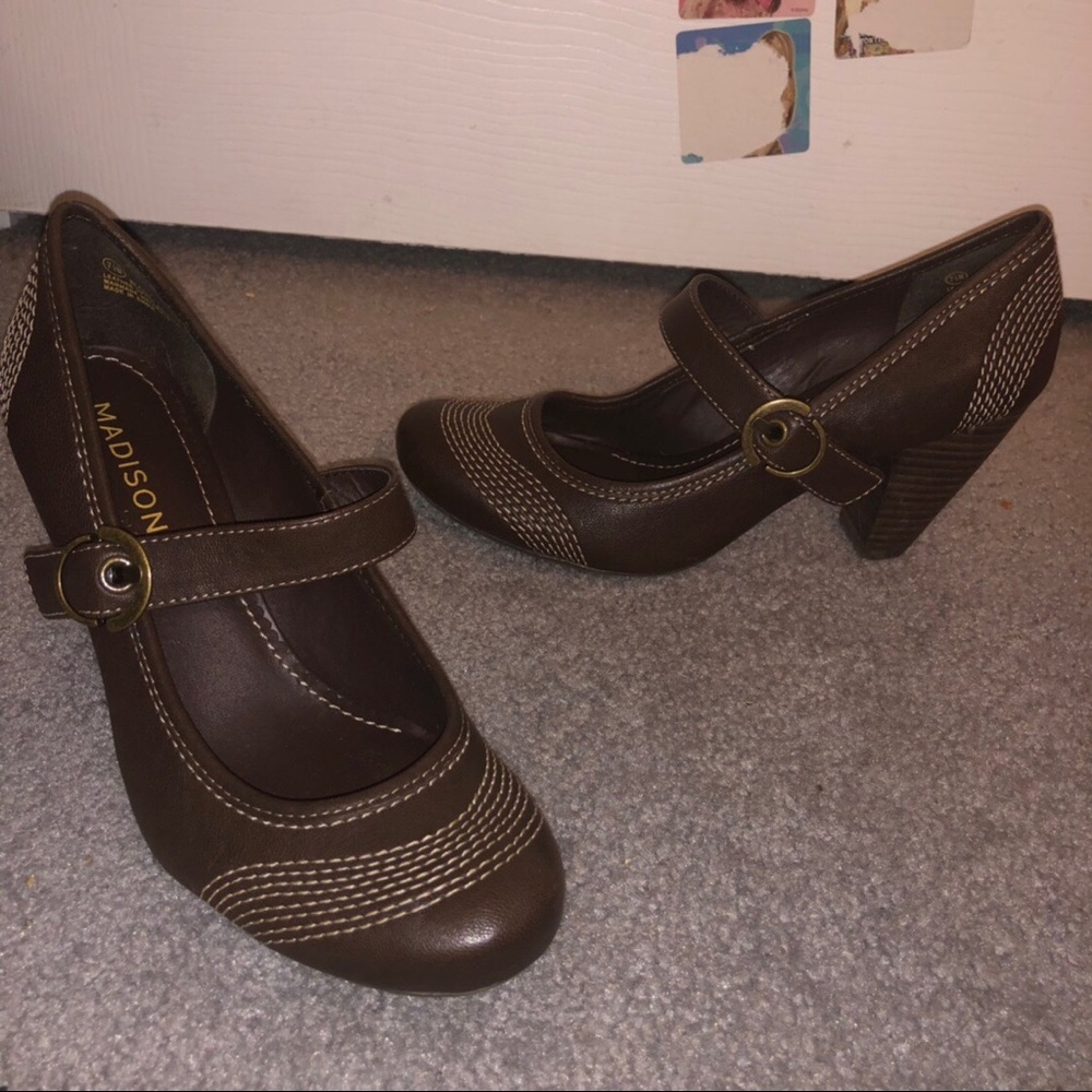 Madison Cottagecore Heel Shoes in Brown